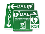 PACK Signalétique DAE 5 autocollants (usage intérieur)