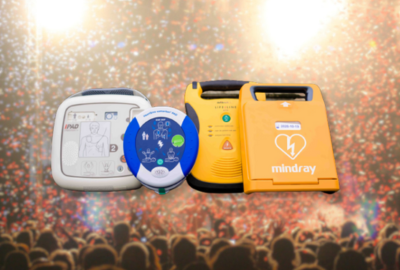 D&eacute;fibrillateur automatique externe (DAE) lors d'un festival ou d'un &eacute;v&eacute;nement